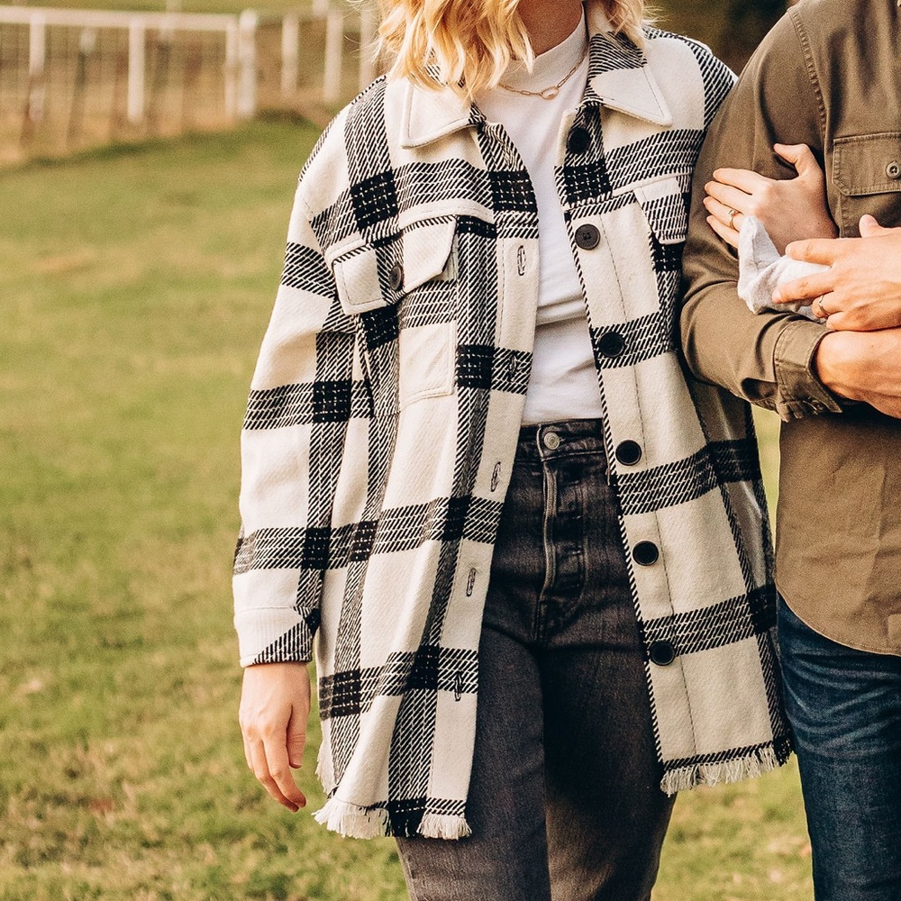 GB XS Shacket shirt jacket plaid